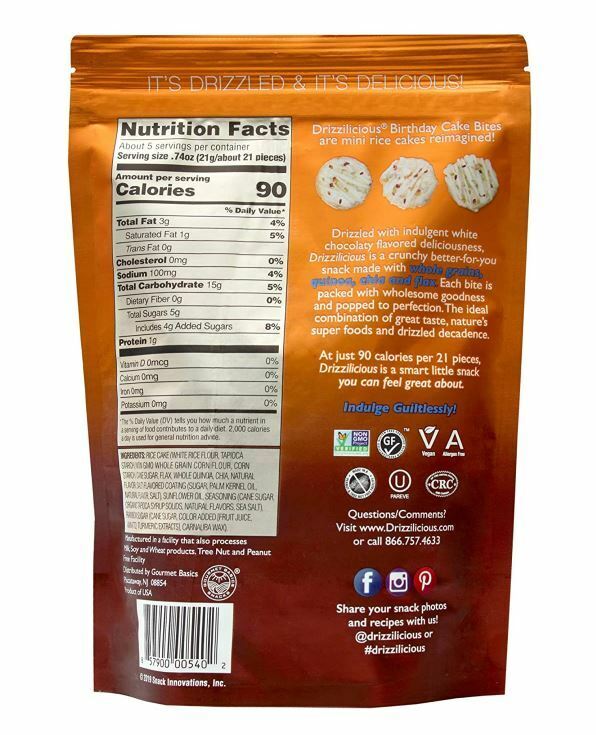 Drizzilicious Birthday Cake Bites, 4 oz. - Fresh Stock Dated February 2026