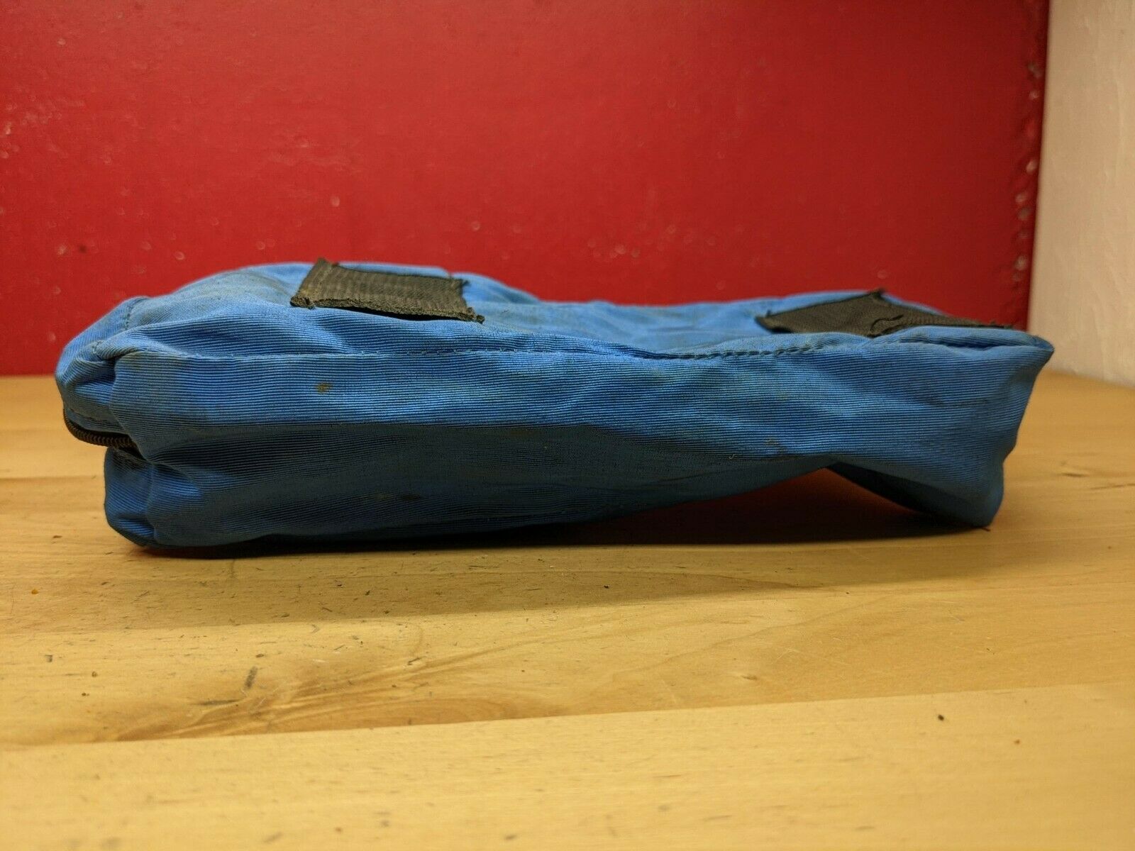 Vintage blue nylon bicycle saddle bag for tubular tires C1 - Fresh Stock Dated December 2025