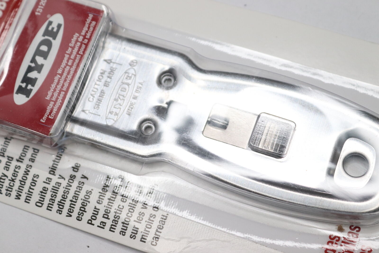 Hyde Heavy Duty Retractable Razor Blade Scraper Stainless Steel 1-1/2