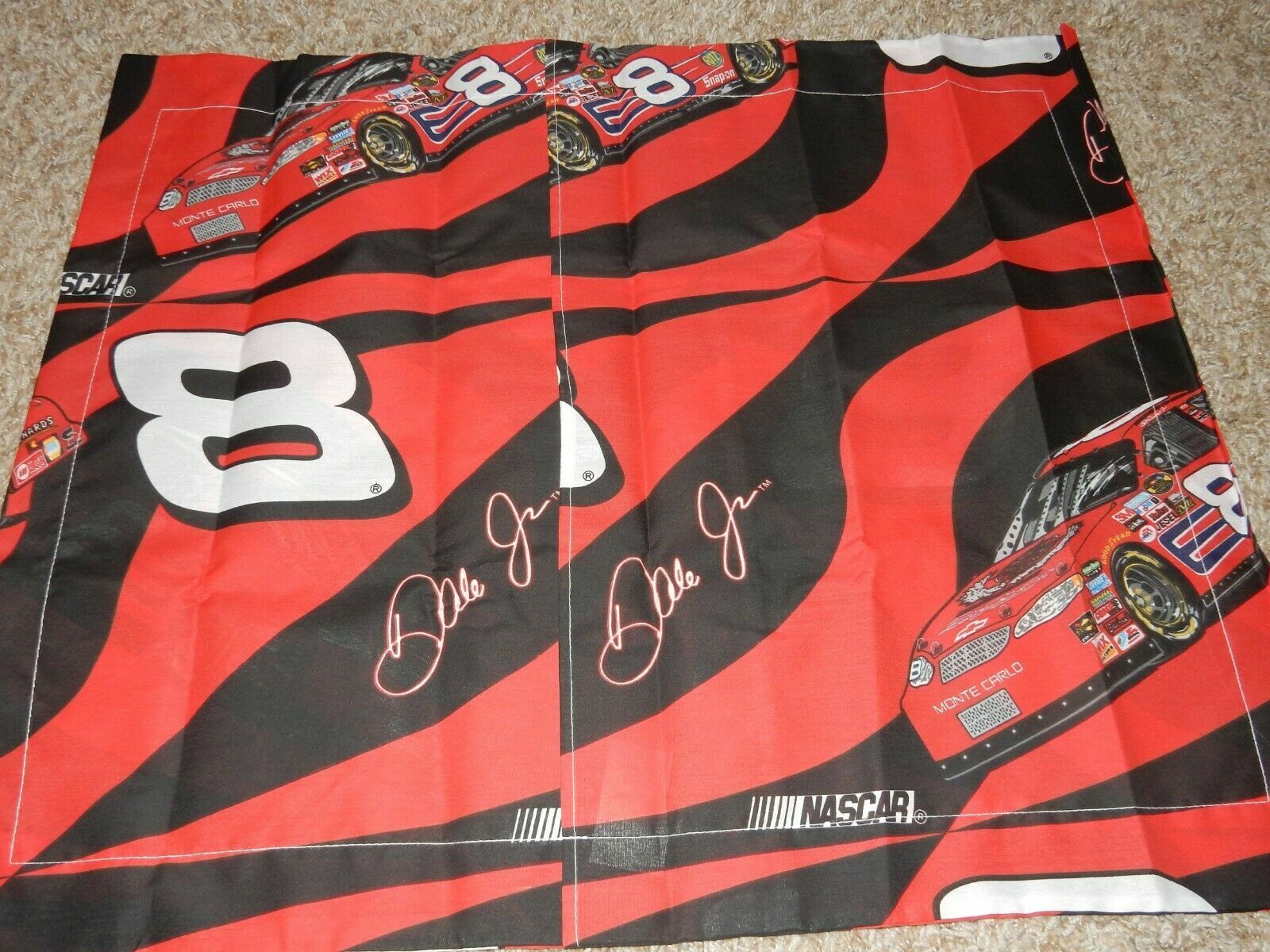 3K Vintage Set of 2 New NASCAR DALE Earnhardt JR #8 Pillow Case Pillow SHAMS - Fresh Stock Dated February 2026