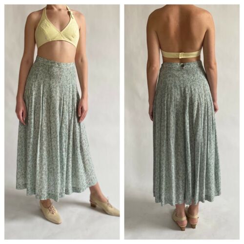 Vintage Perry Ellis Portfolio Silk/Rayon Drop Pleat Skirt Made in Italy NOS - Fresh Stock Dated December 2025