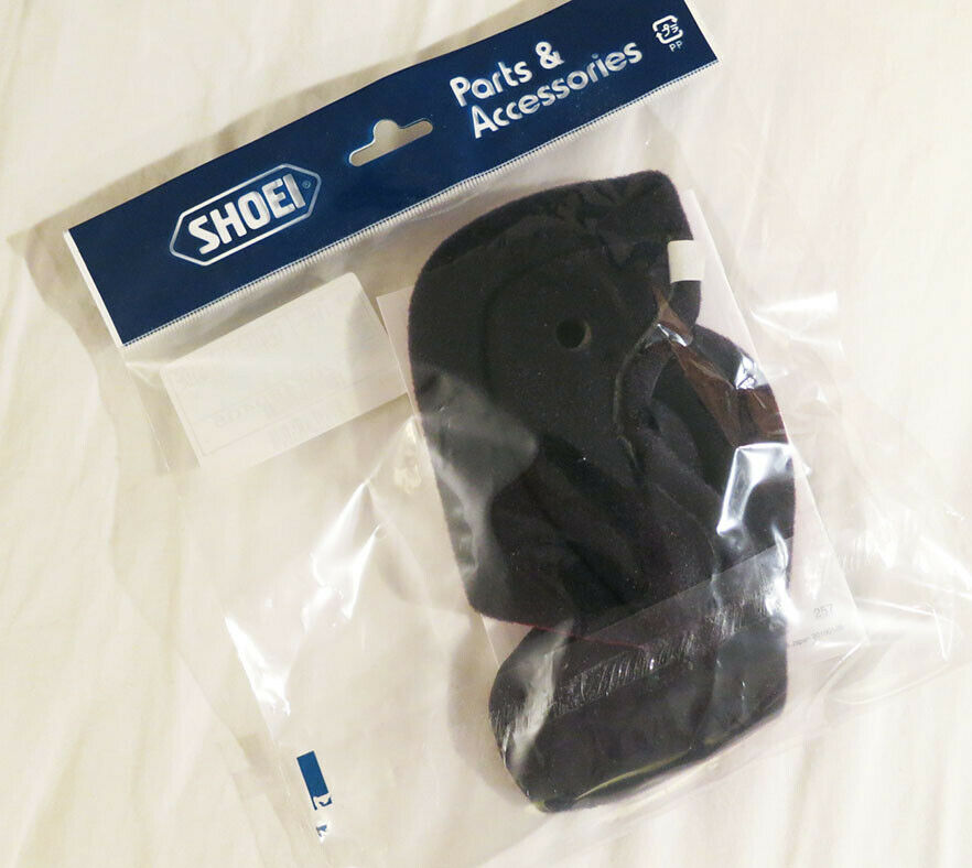 Shoei X14 X-14 X-Fourteen OEM Helmet Replacement Center Upper Side Pads S9 9mm - Fresh Stock Dated February 2026