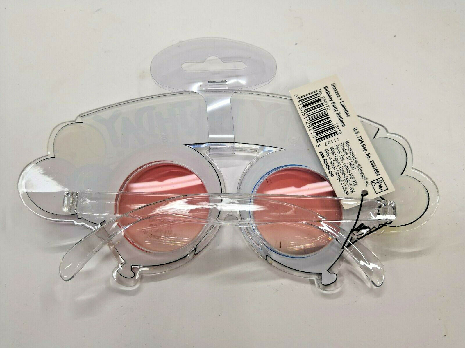 Forum Novelties Adult Clear Happy Birthday Glasses Sunglasses Silly Goofy Kid - Fresh Stock Dated December 2025