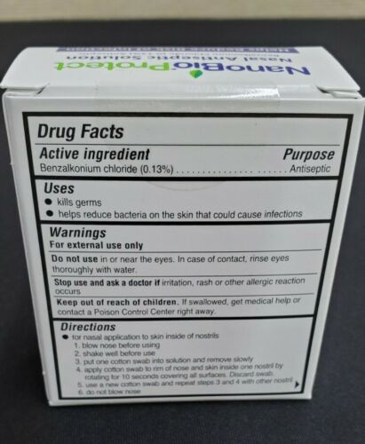 Nose Disinfectant - NanoBioProtect 18ml 2pck 80 treatments. NEW - Fresh Stock Dated February 2026