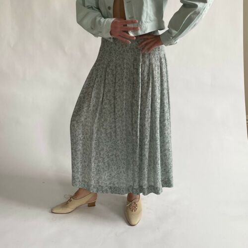 Vintage Perry Ellis Portfolio Silk/Rayon Drop Pleat Skirt Made in Italy NOS - Fresh Stock Dated December 2025