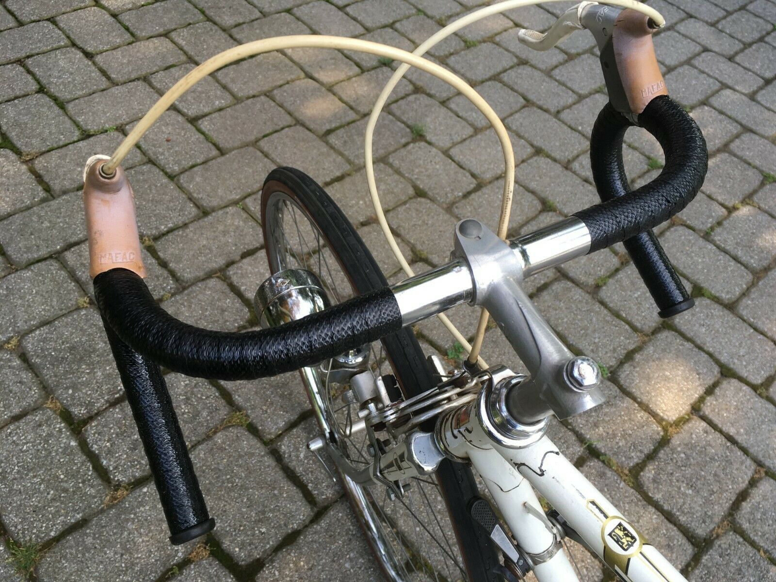 Peugeot vintage mens white France racing bike mans French road touring bicycle - Fresh Stock Dated December 2025