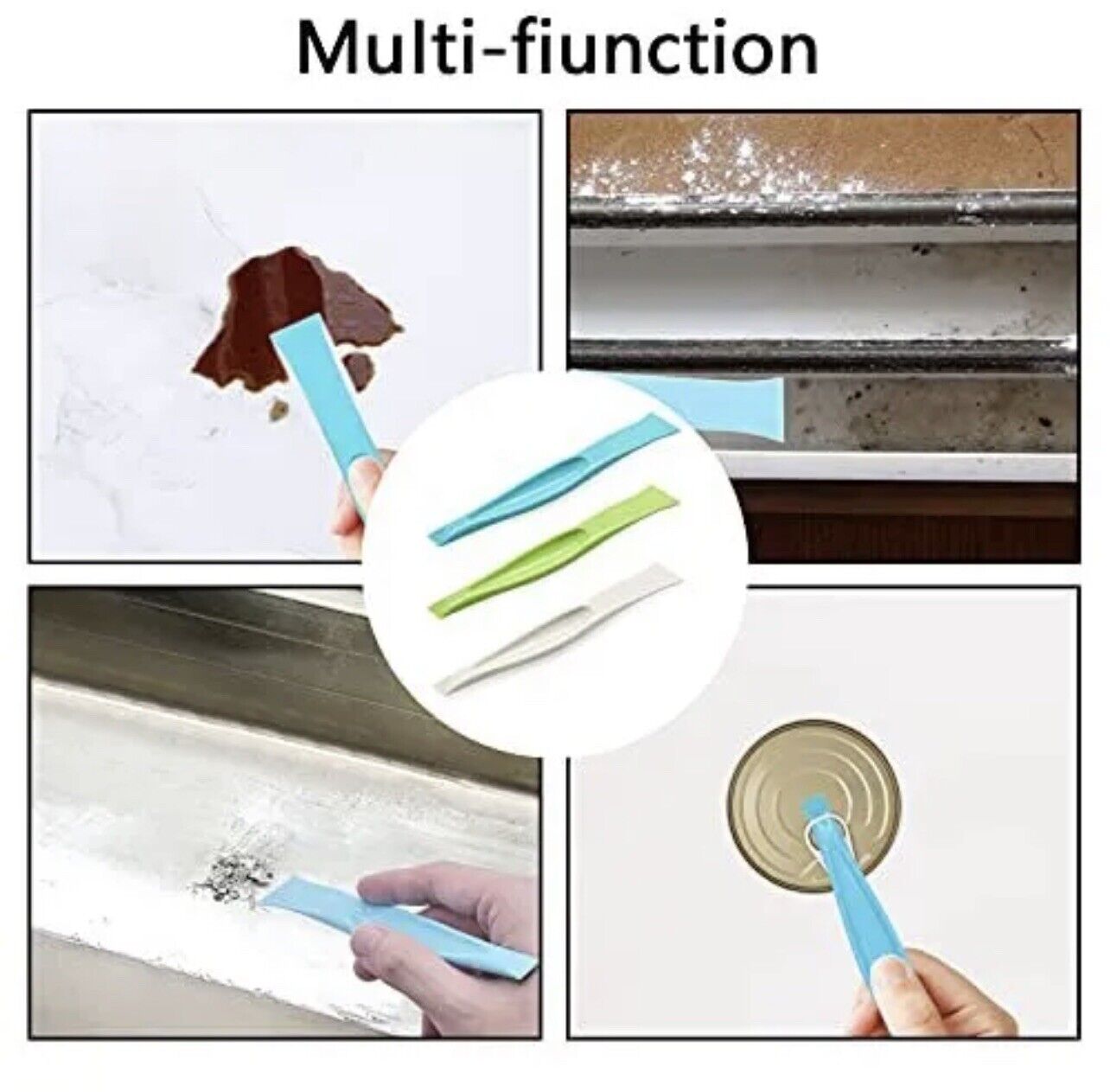 Plastic Scraper Tool Carbon Fiber Multi-Purpose Scraper Non-Scratch Cleaning 6PC - Fresh Stock Dated February 2026