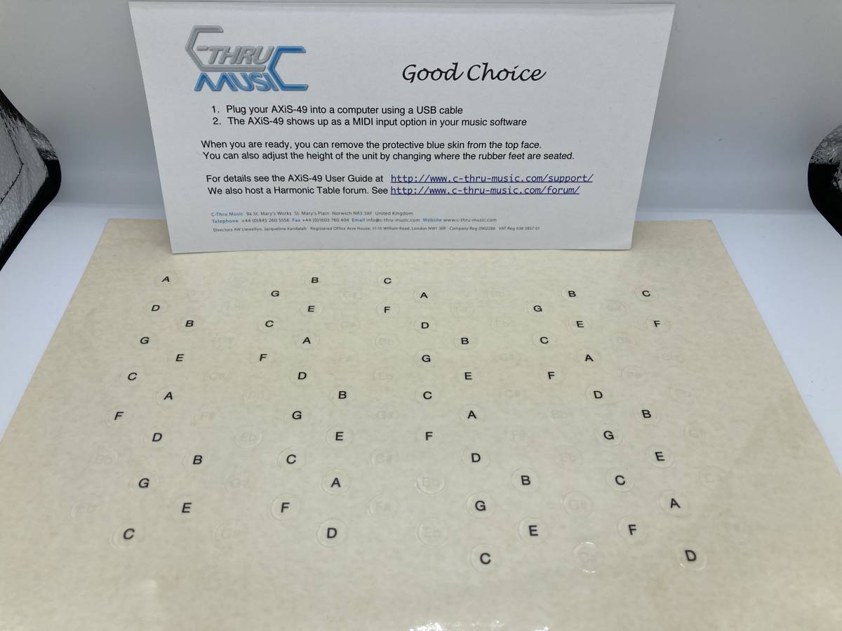 Used Operating Items C-Thru Music Axis-49 Harmonic Table Midi Keyboard Daw - Fresh Stock Dated February 2026