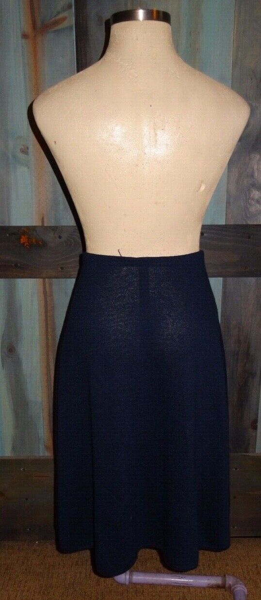 Vintage Navy Blue A Line Circle Skirt M L Thick Fabric Rockabilly Pinup - Fresh Stock Dated March 2026