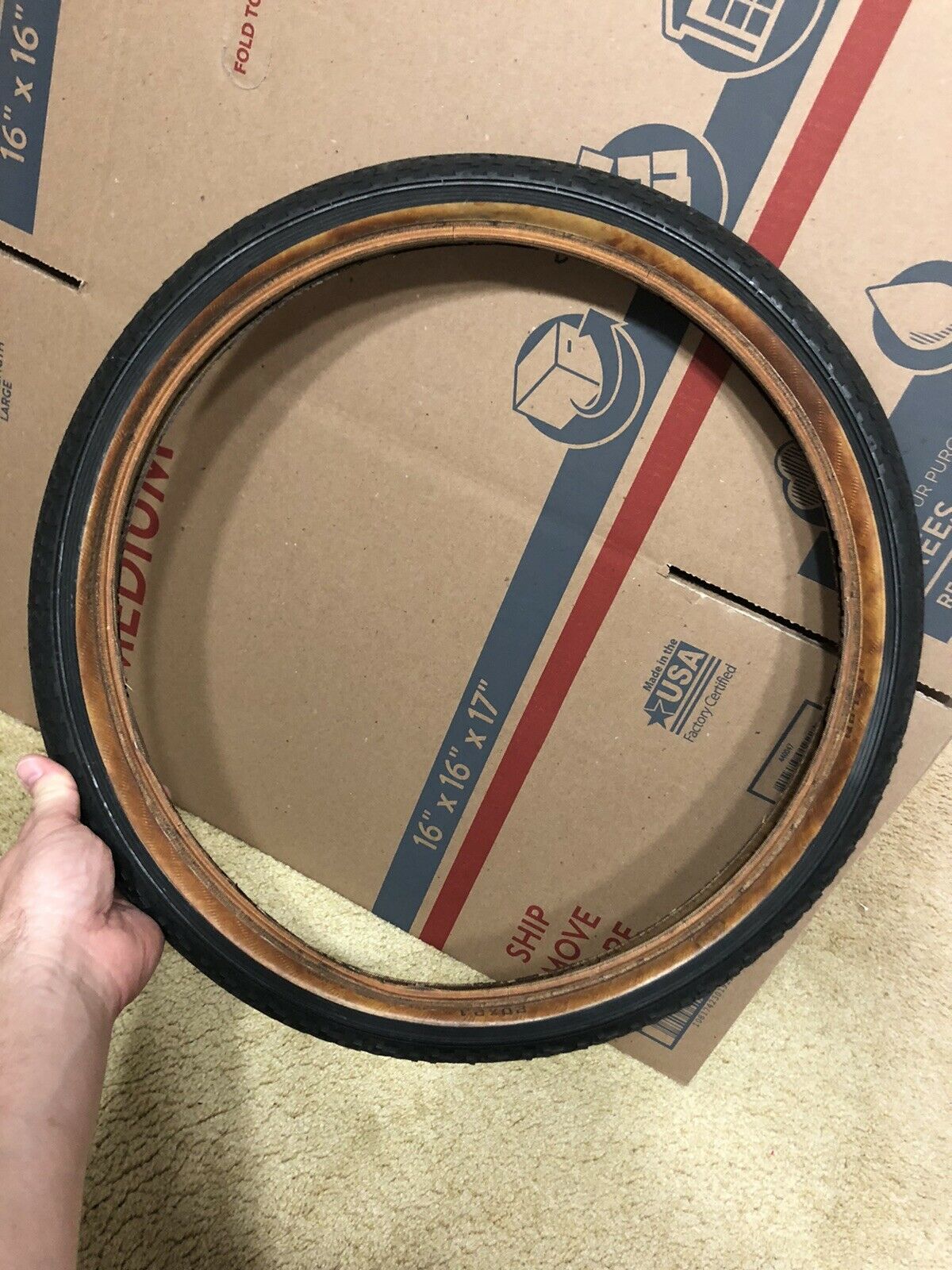 ORIGINAL GT BLACK TIRE 20 X 2.1 GUM WALL OLD SCHOOL BMX - Fresh Stock Dated December 2025