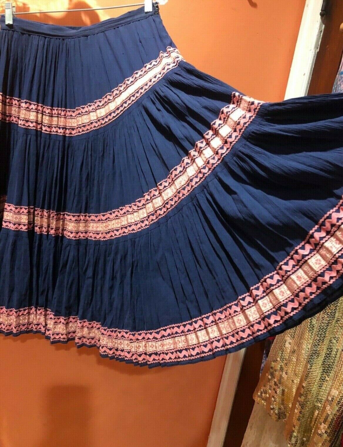 60’s vintage hippie boho southwestern full circle skirt festival wear - Fresh Stock Dated March 2026