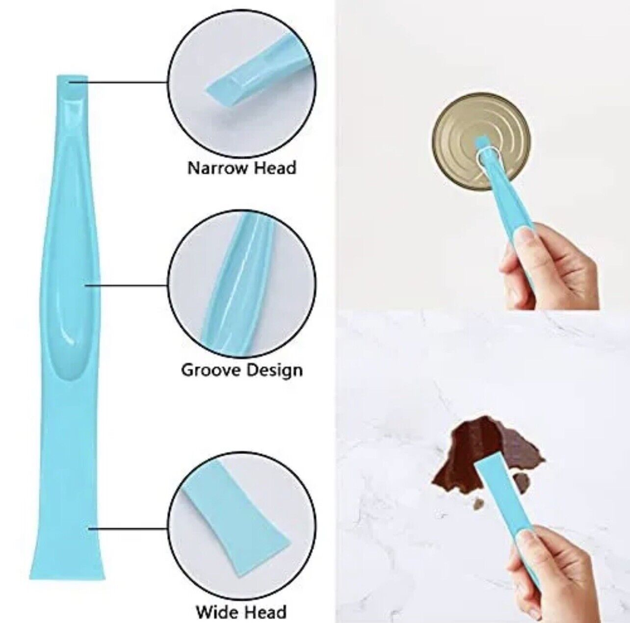 Plastic Scraper Tool Carbon Fiber Multi-Purpose Scraper Non-Scratch Cleaning 6PC - Fresh Stock Dated February 2026