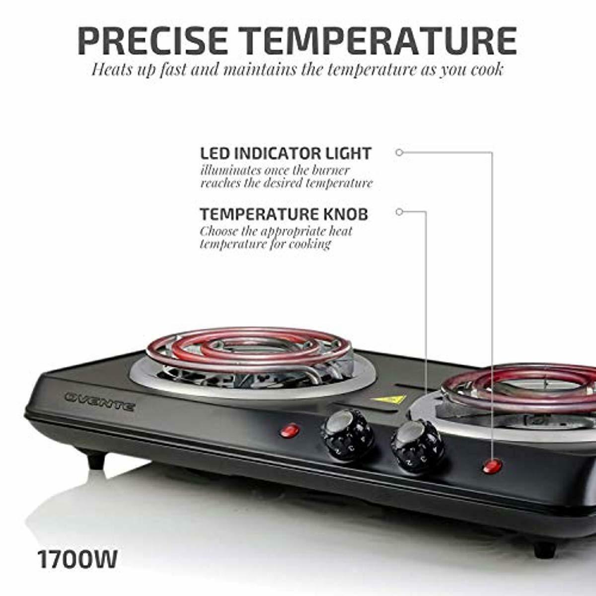 Electric Cooktop Burner Hot Plate 2 Double Coil Burner Cooking Stove NEW - Fresh Stock Dated February 2026