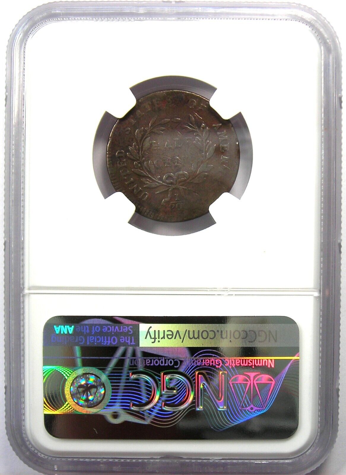 1797 Liberty Cap Flowing Hair Half Cent 1/2C - NGC VF Detail - Rare Coin! - Fresh Stock Dated February 2026