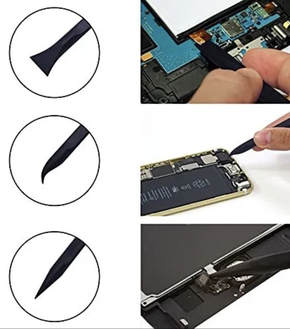 Plastic Scraper Tool Carbon Fiber Multi-Purpose Scraper Non-Scratch Cleaning 6PC - Fresh Stock Dated February 2026