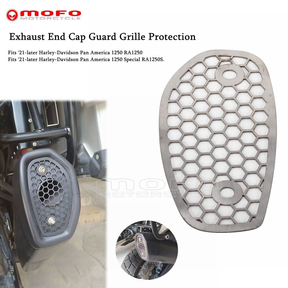 Exhaust End Cap Grille Protection For Harley Pan America 1250 PA 1250 S 2021-22 - Fresh Stock Dated February 2026