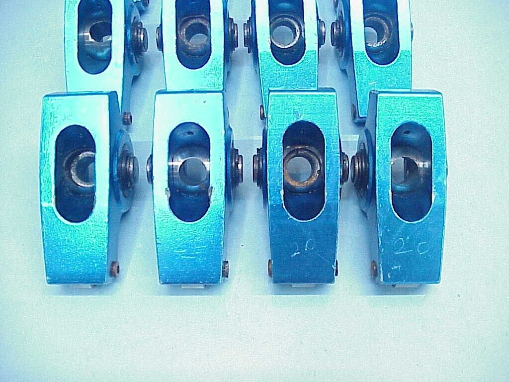 16 Blue Aluminum Roller Rockers for Big Block Chevy 396-454 - Fresh Stock Dated February 2026