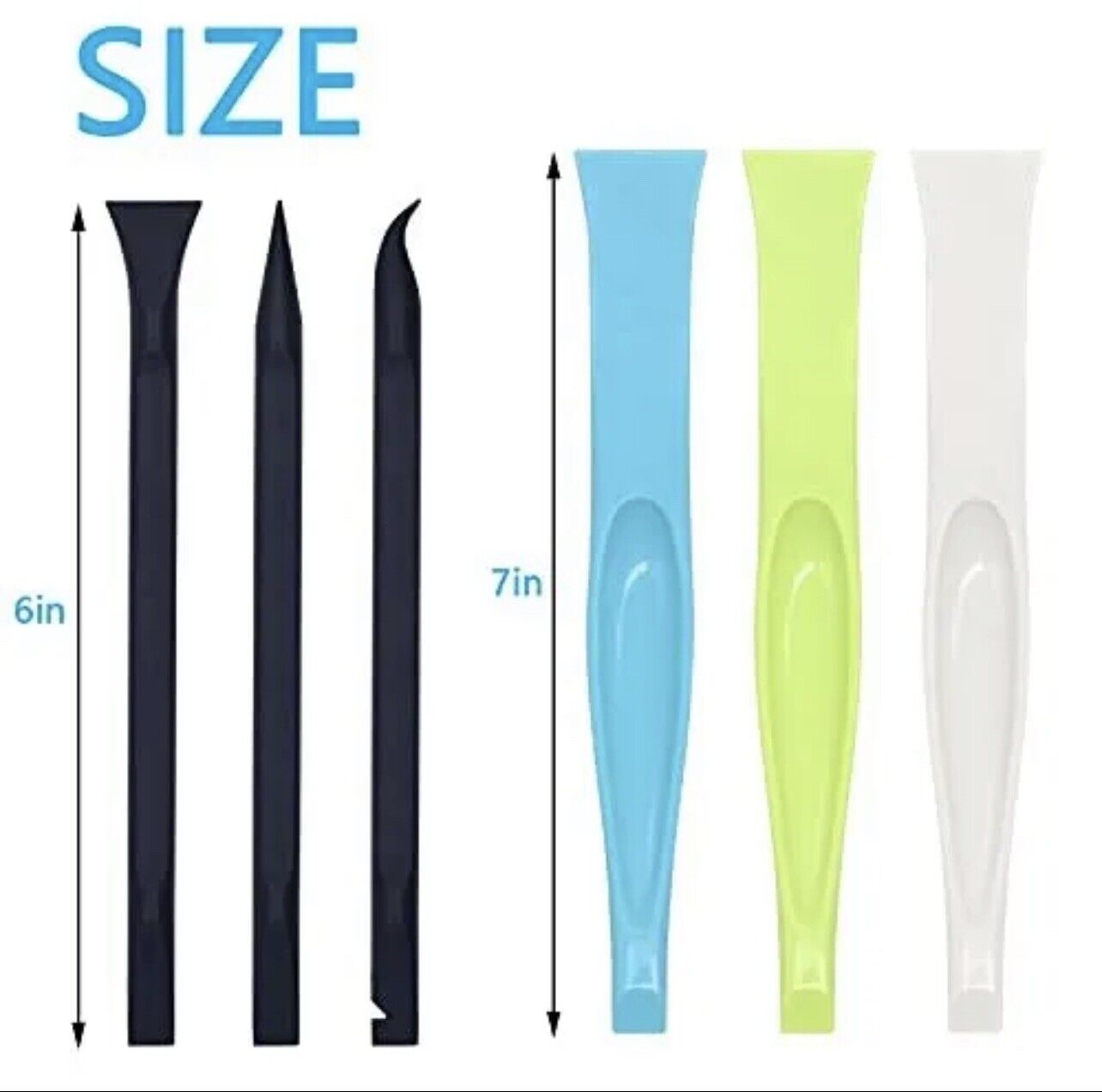 Plastic Scraper Tool Carbon Fiber Multi-Purpose Scraper Non-Scratch Cleaning 6PC - Fresh Stock Dated February 2026