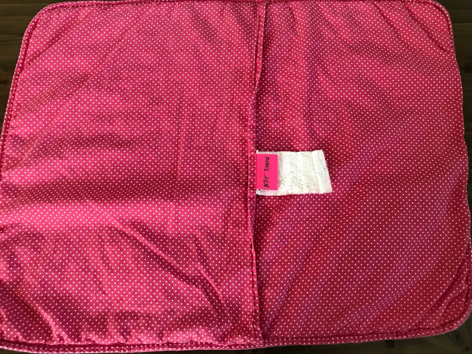 BETSY JOHNSON Sham ~ Quilted ~Bright Blue with Pink Roses - Fresh Stock Dated December 2025