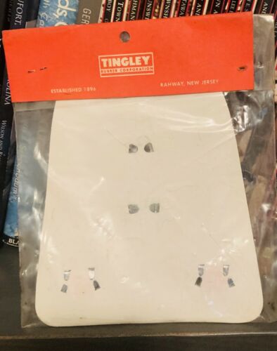 1950'S Tingley Bike Flap Atomic Age Rocket Rubber White Bicycle Schwinn Jewels - Fresh Stock Dated December 2025