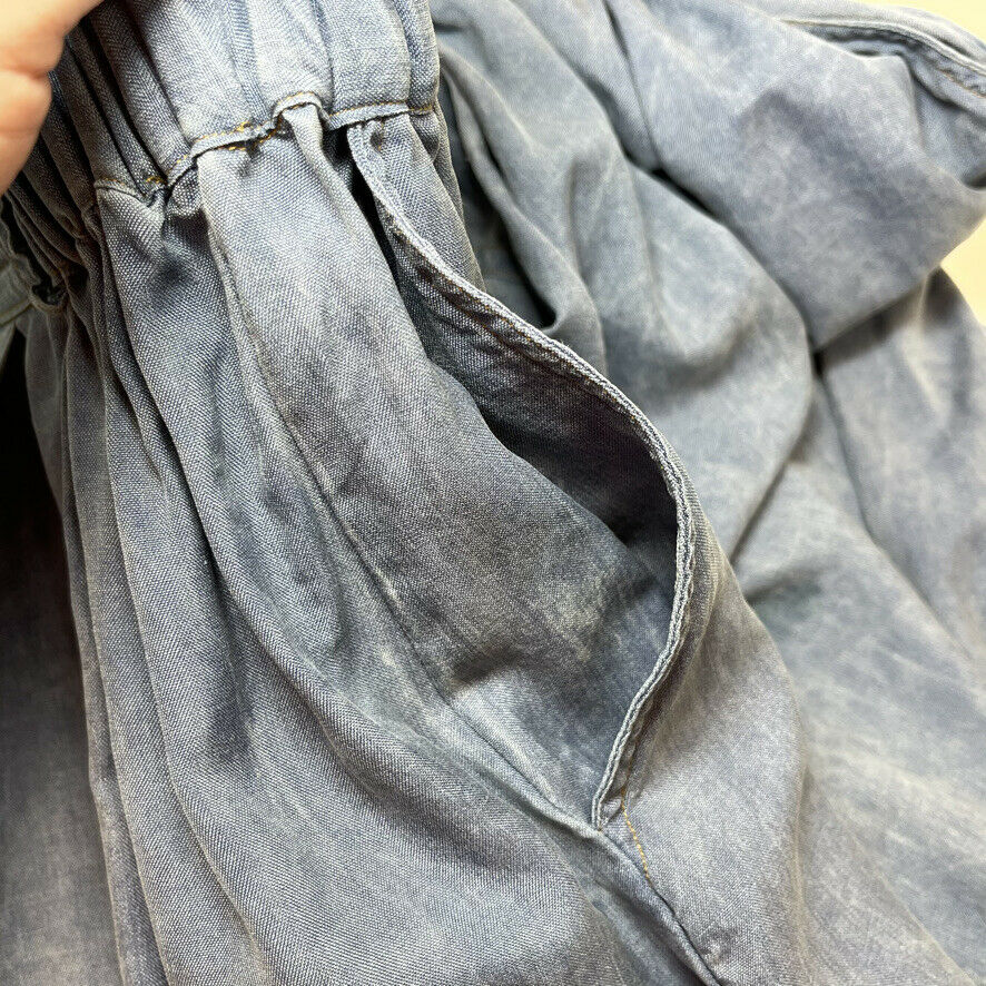 Vintage Albert Hei Washable Women's 100% Silk Blue Maxi Western Skirt Size XL - Fresh Stock Dated March 2026