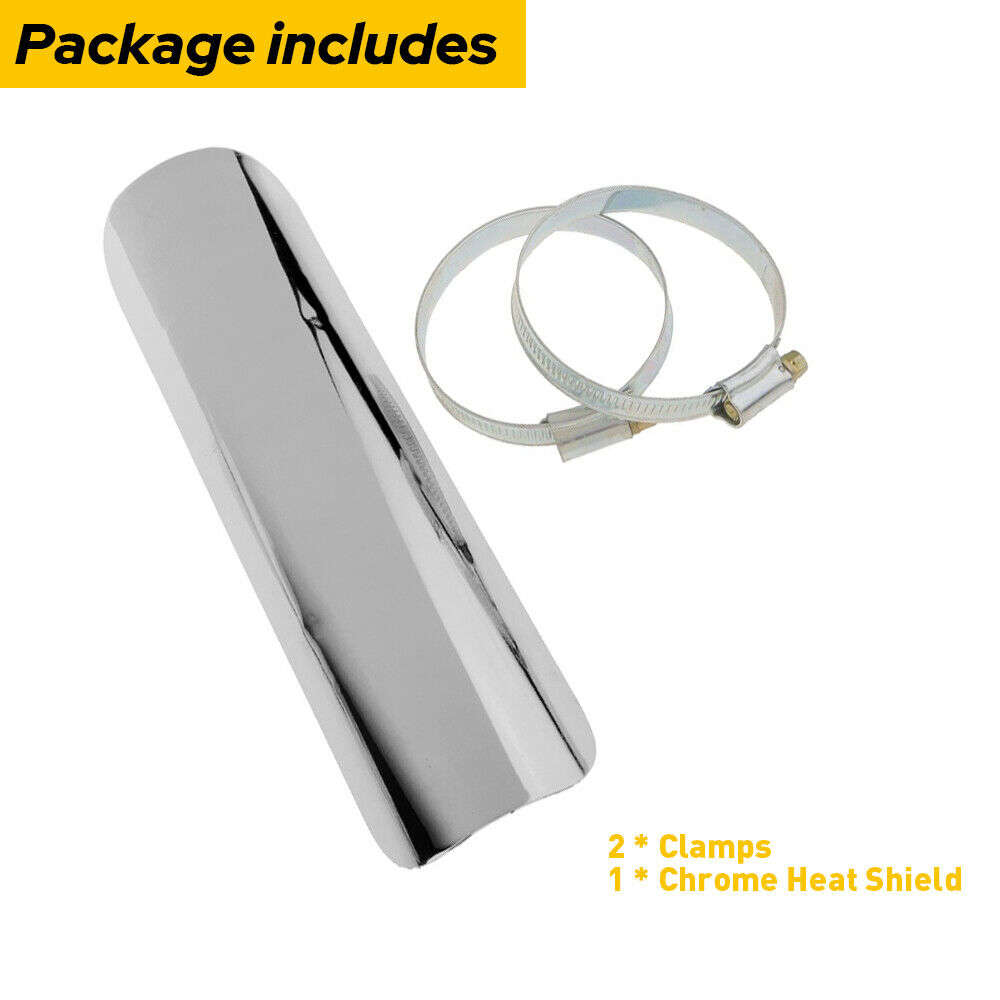 Exhaust Muffler Pipe Heat Shield Cover Protector Chrome for BMW Motorcycle US - Fresh Stock Dated February 2026