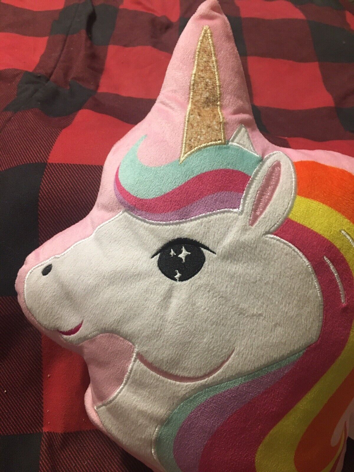 Nickelodeon JOJO SIWA Unicorn Rainbow Sleepover Plush Decorative Pillow PINK - Fresh Stock Dated February 2026