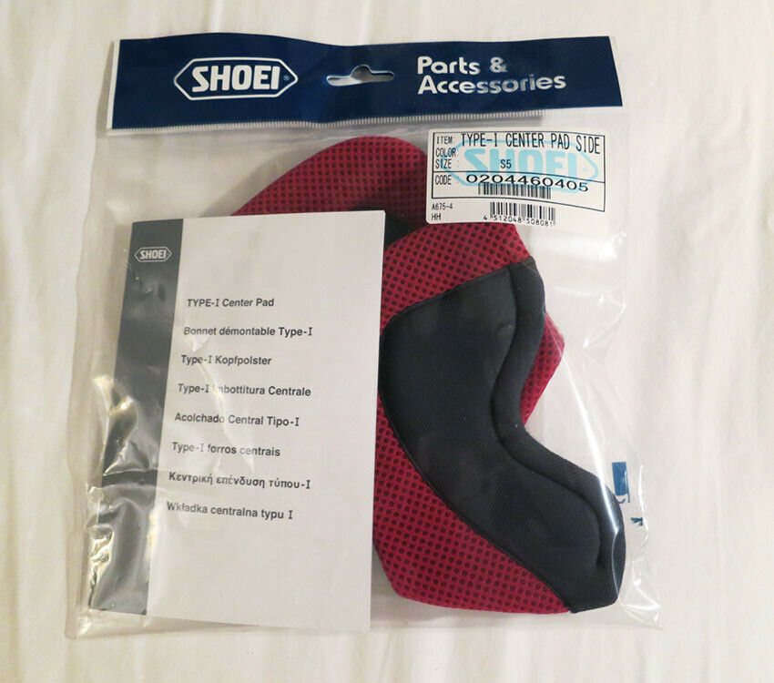 Shoei X14 X-14 X-Fourteen OEM Helmet Replacement Center Upper Side Pads S9 9mm - Fresh Stock Dated February 2026