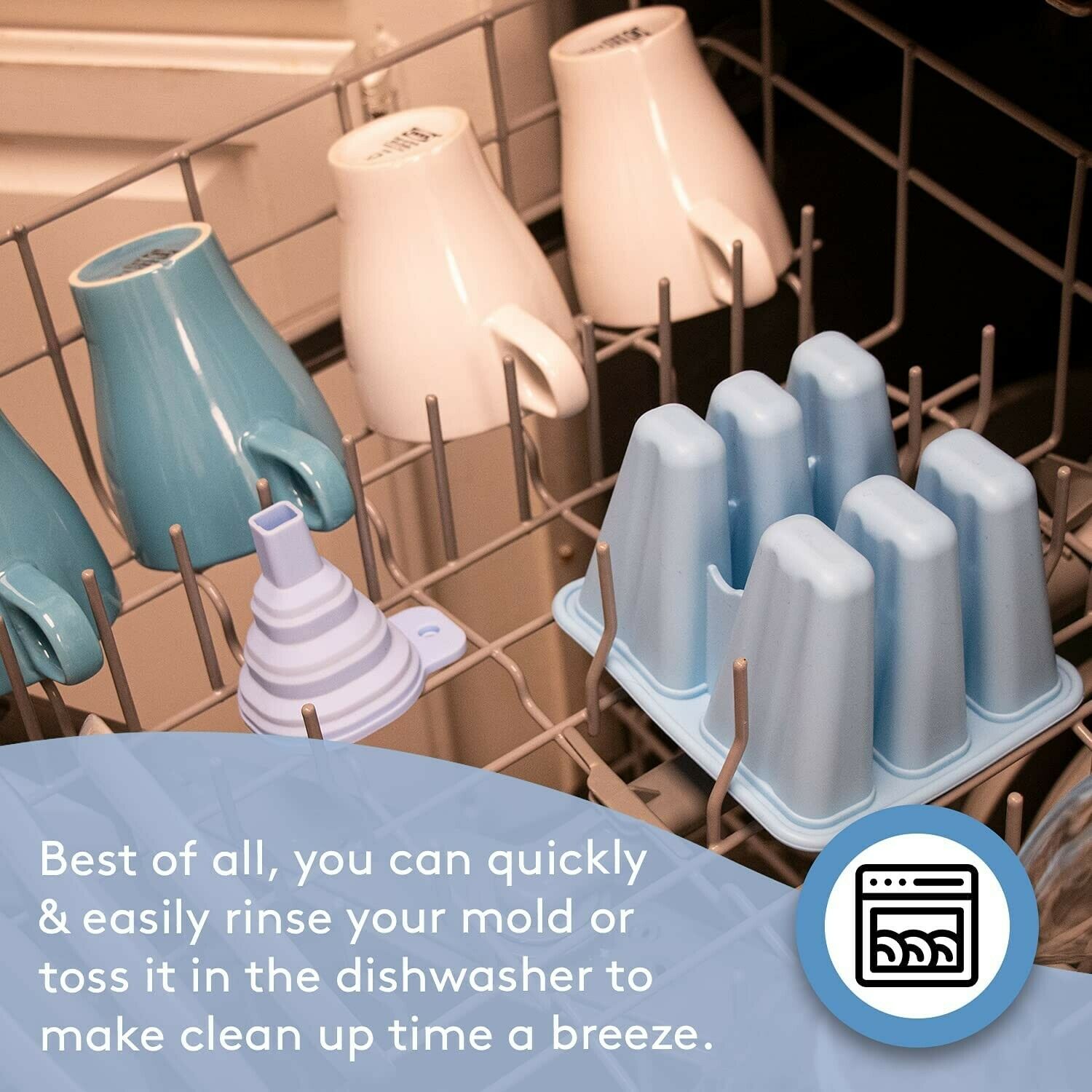 Cook Army Silicone Popsicle Molds 6 Cavity, DIY Popsicle Molds for Toddlers, Pop - Fresh Stock Dated December 2025