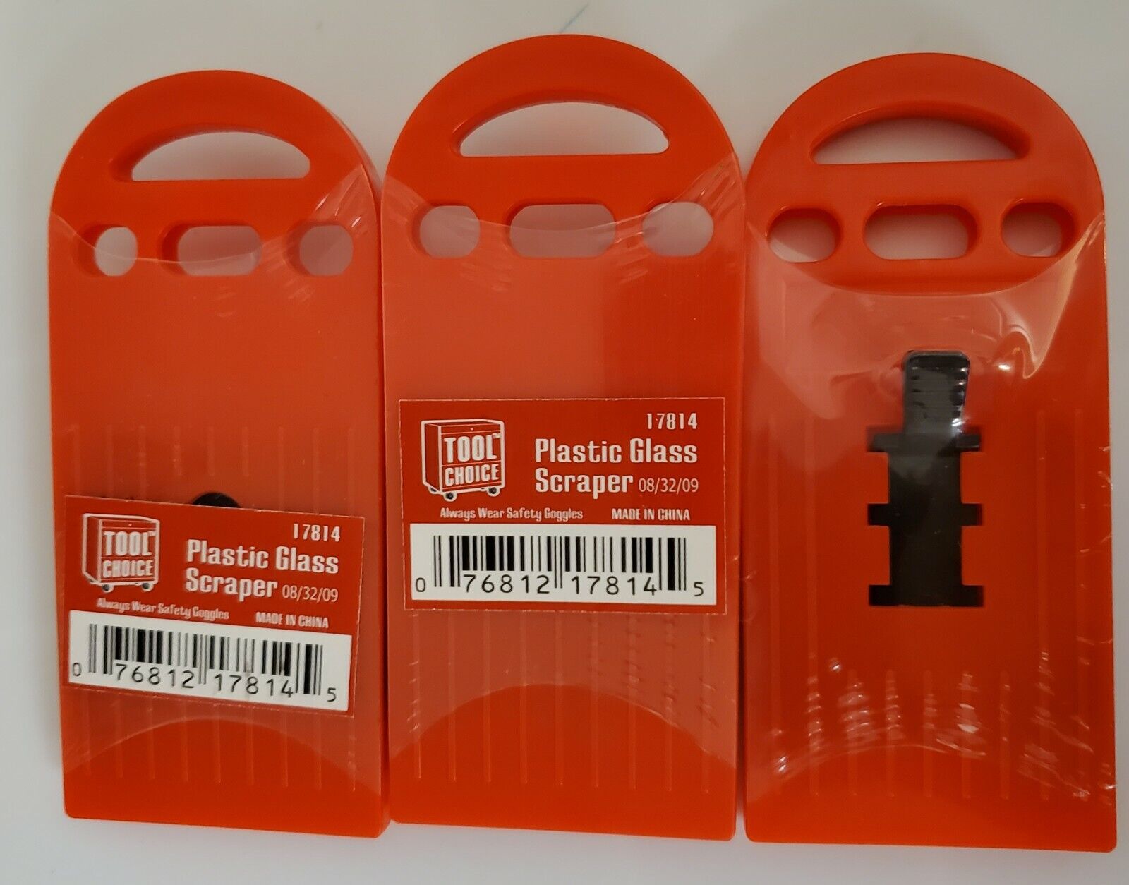 Plastic Razor Blade Scrapers Edged Sticker Removal Glass Window Clean, CHOOSE - Fresh Stock Dated February 2026