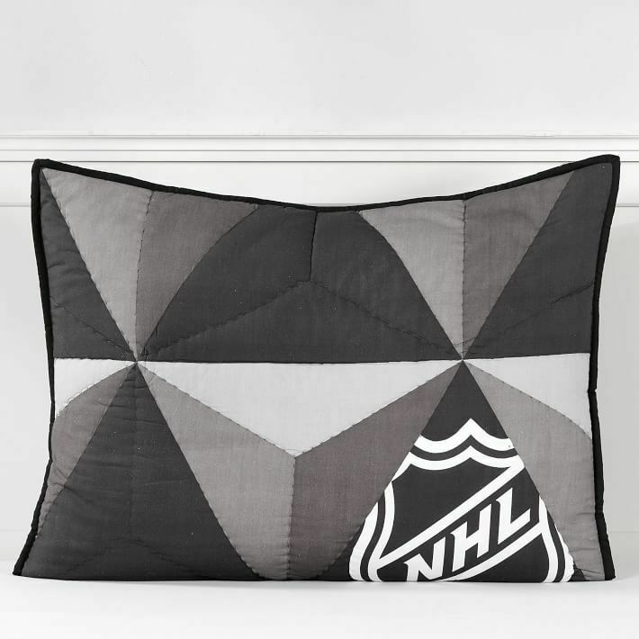 Pottery Barn URBAN SHAM NHL HOCKEY Standard Size Quilted NEW IN PACKAGE #P134 - Fresh Stock Dated December 2025