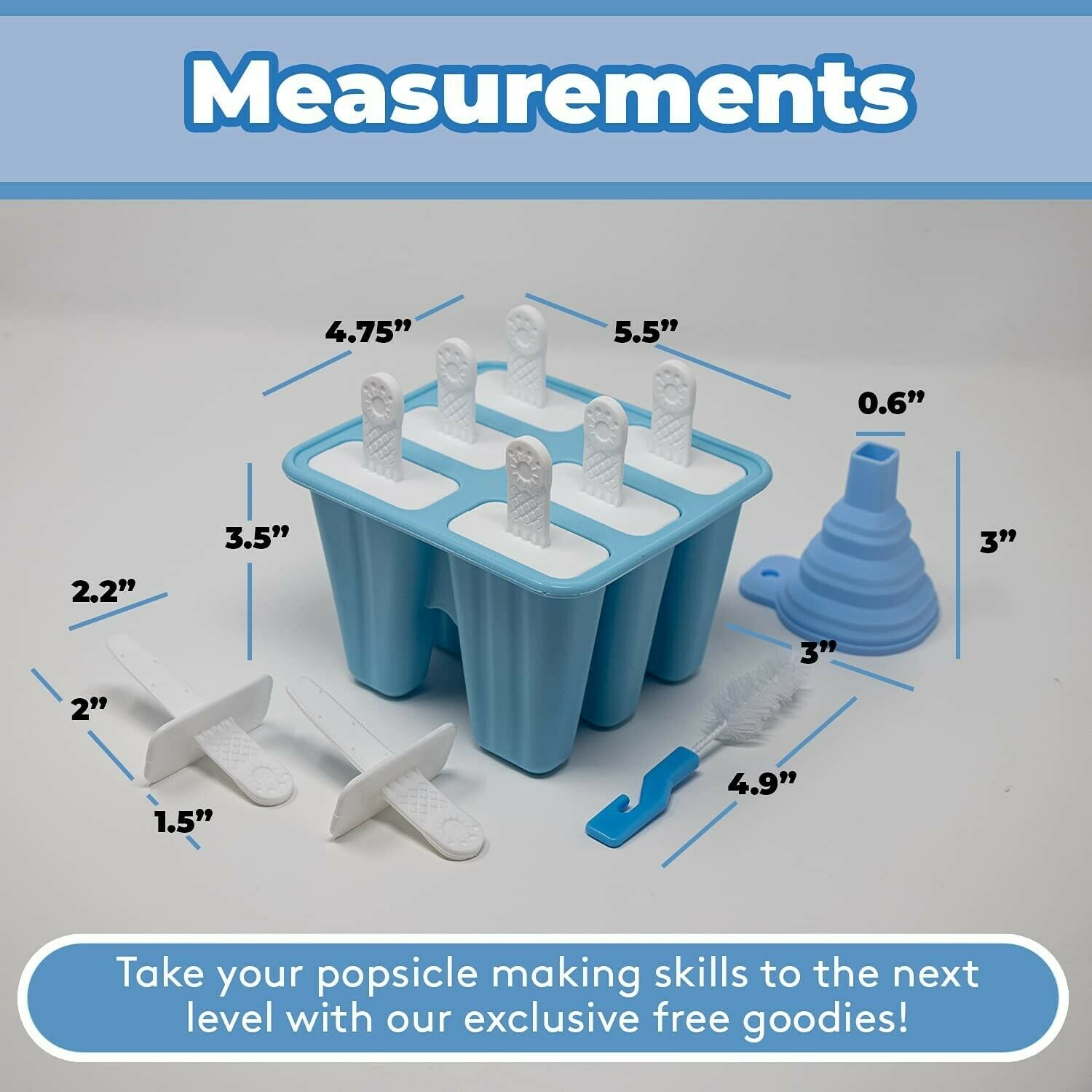 Cook Army Silicone Popsicle Molds 6 Cavity, DIY Popsicle Molds for Toddlers, Pop - Fresh Stock Dated December 2025