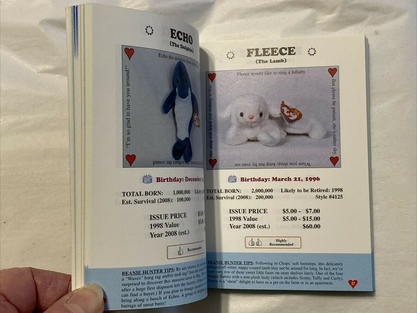 The Beanie Baby Handbook 1998 Scholastic Pocket Edition by Les&Sue Fox 1st Print - Fresh Stock Dated December 2025