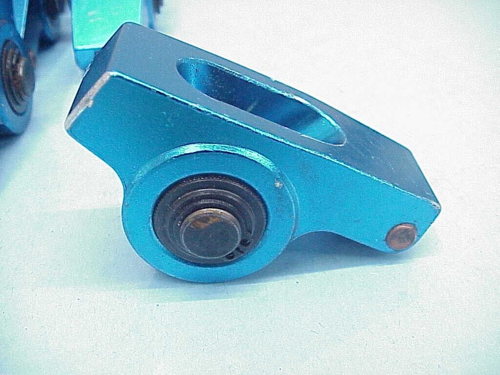 16 Blue Aluminum Roller Rockers for Big Block Chevy 396-454 - Fresh Stock Dated February 2026