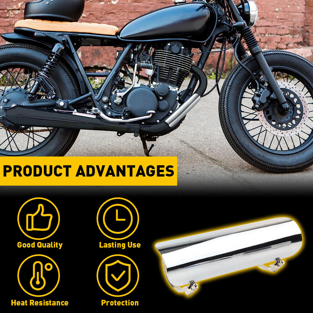 Exhaust Muffler Pipe Heat Shield Cover Protector Chrome for BMW Motorcycle US - Fresh Stock Dated February 2026