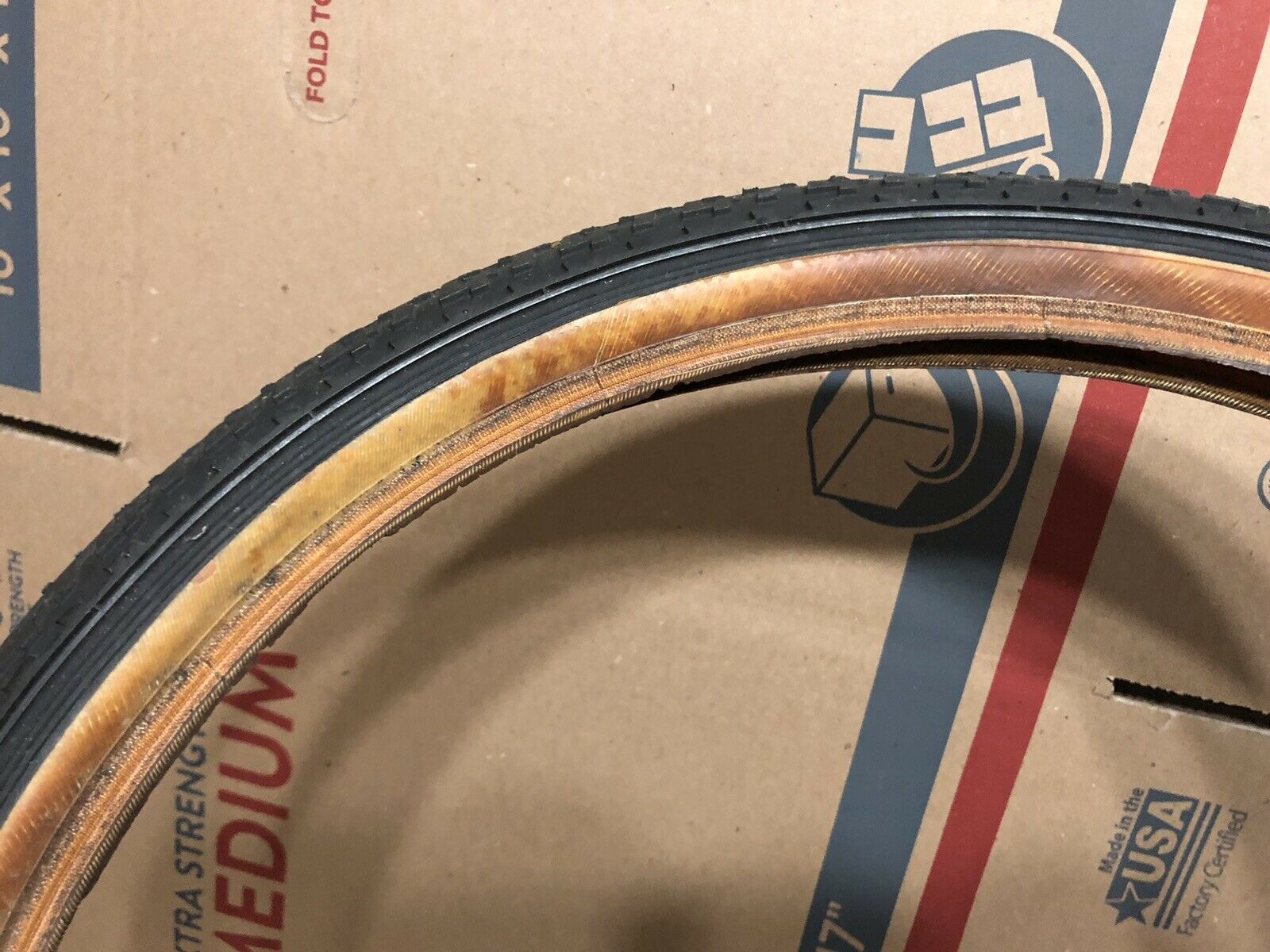 ORIGINAL GT BLACK TIRE 20 X 2.1 GUM WALL OLD SCHOOL BMX - Fresh Stock Dated December 2025