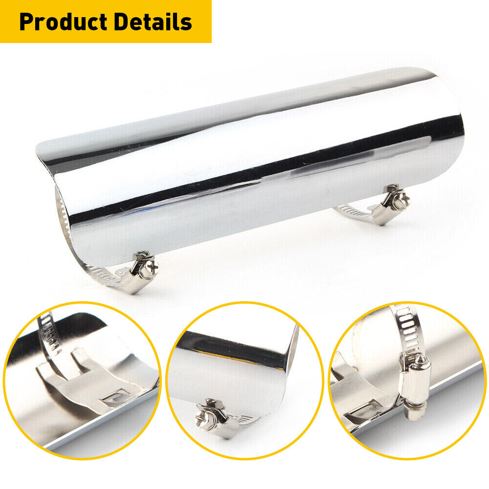 Exhaust Muffler Pipe Heat Shield Cover Protector Chrome for BMW Motorcycle US - Fresh Stock Dated February 2026