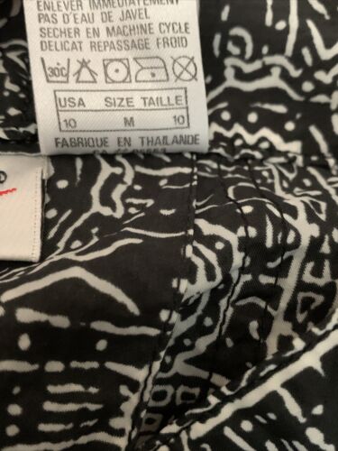 Vintage 90s Nike Tennis Skirt Nylon Pleated Black White Geometric Print NEW M - Fresh Stock Dated February 2026