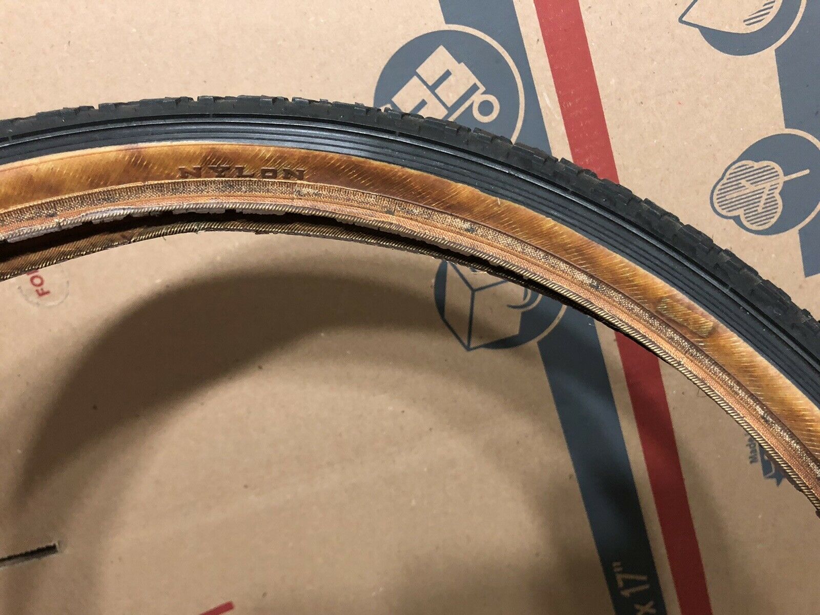 ORIGINAL GT BLACK TIRE 20 X 2.1 GUM WALL OLD SCHOOL BMX - Fresh Stock Dated December 2025