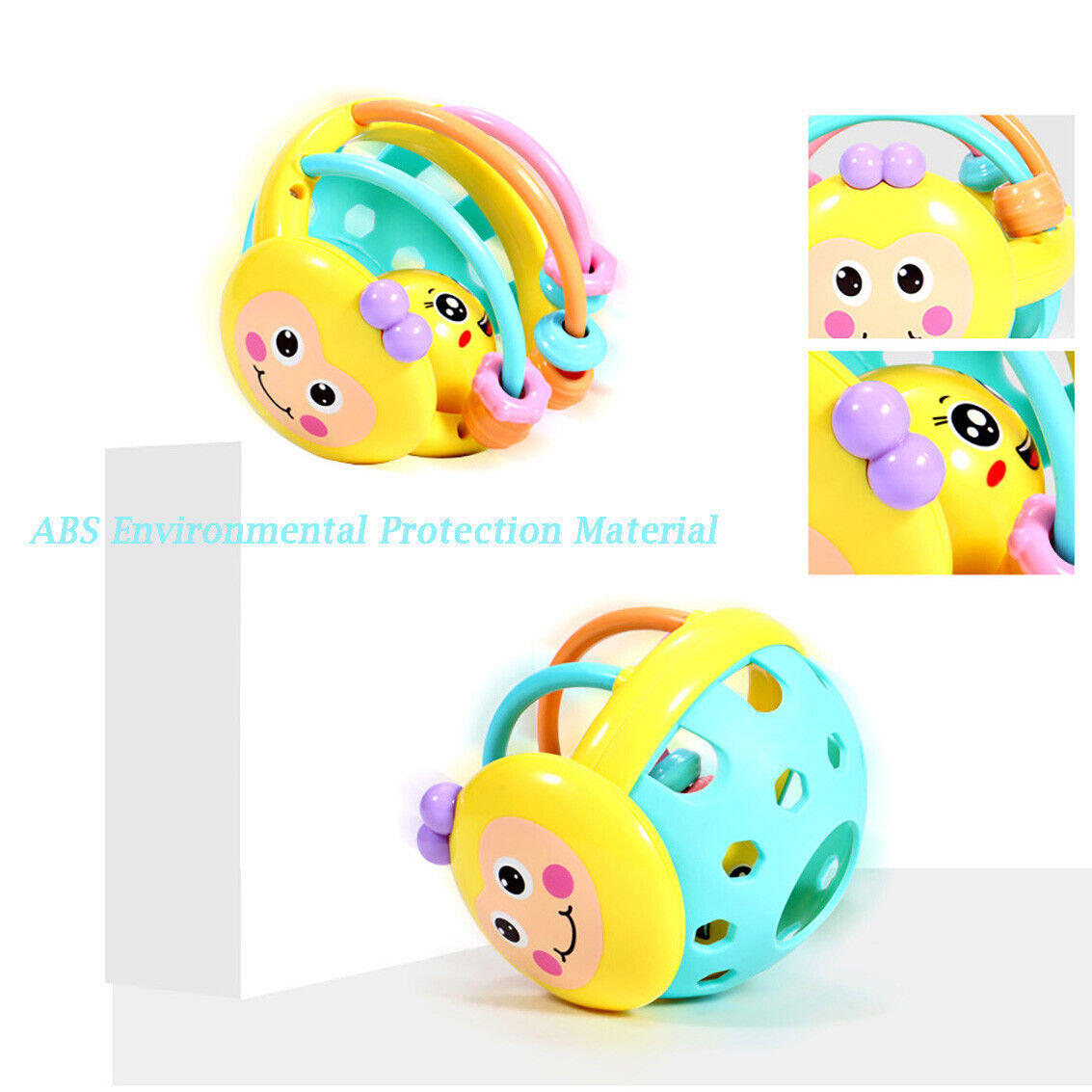 Soft Baby Toy Bell Rattles Ball Toy  Infant Toy Plastic Hand Bell - Fresh Stock Dated February 2026
