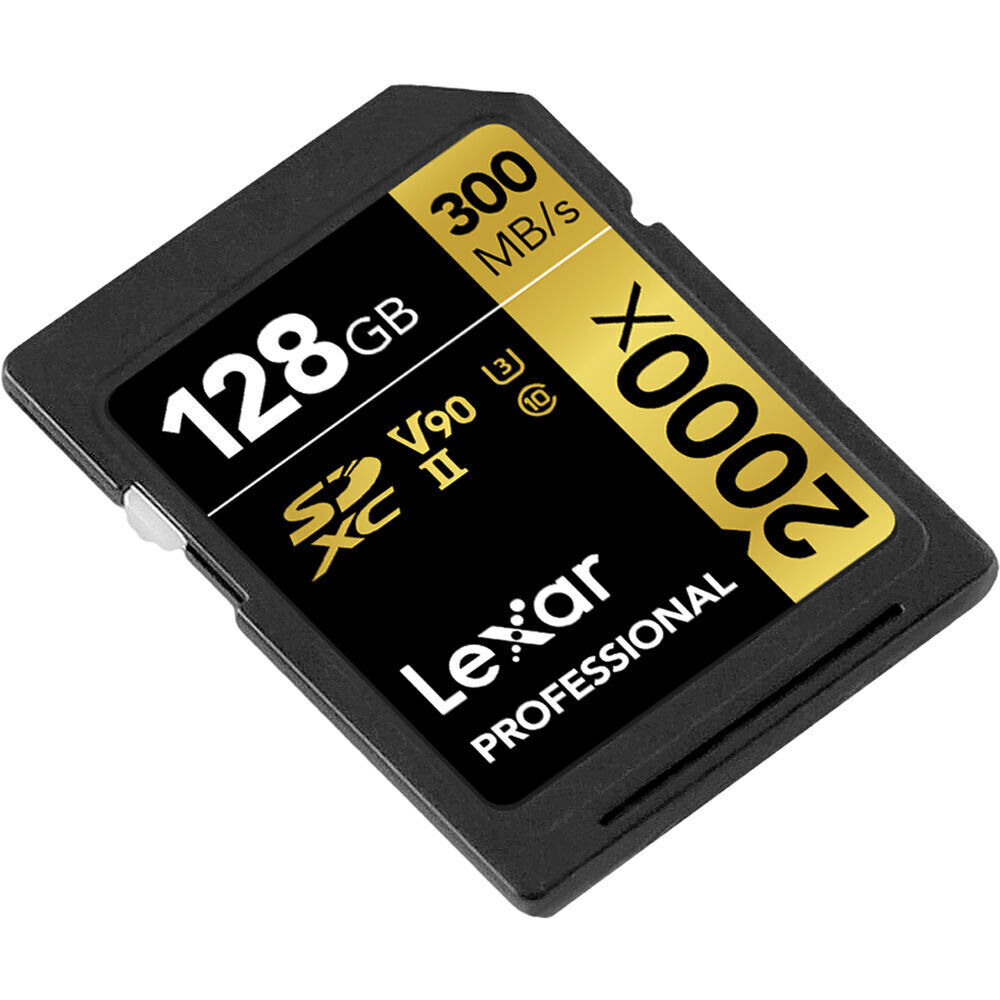 Lexar 128GB Professional 2000x UHS-II SDXC Memory Card (2-Pack) - Fresh Stock Dated February 2026