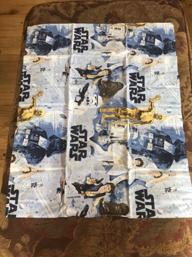NEW STAR WARS standard pillow sham Pottery Barn Kids 100% cotton blue ORGANIC - Fresh Stock Dated December 2025