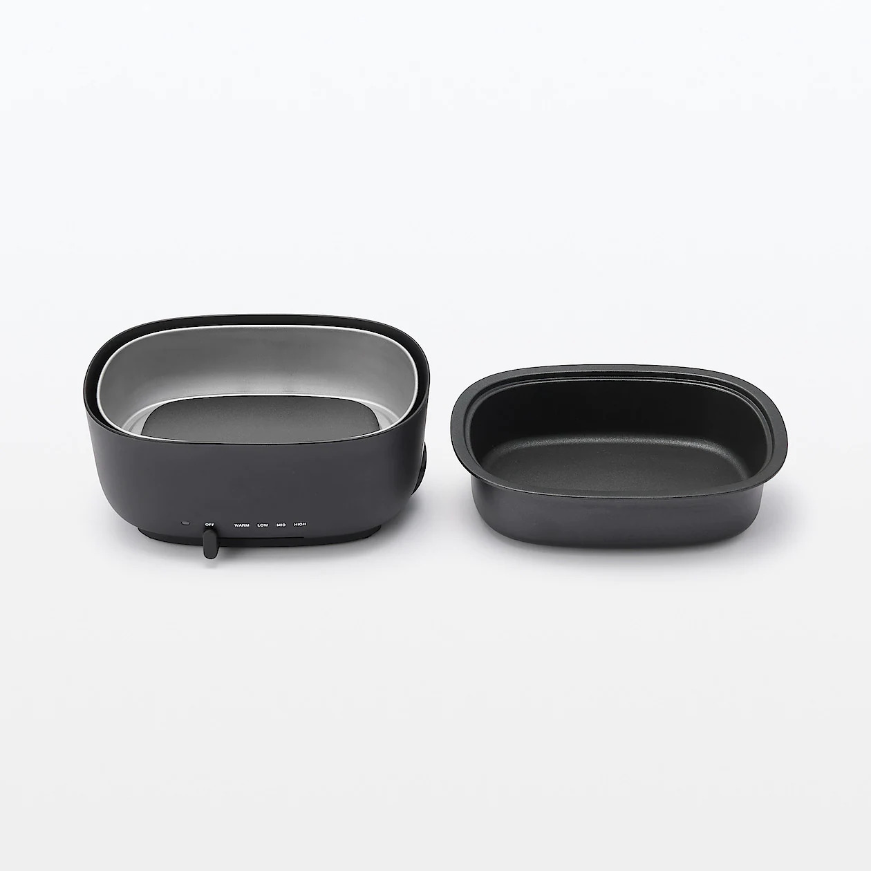 MUJI Deep Grill Pot MJ HPFK1 Nonstick Cookware Electric New Model Black Compact - Fresh Stock Dated February 2026