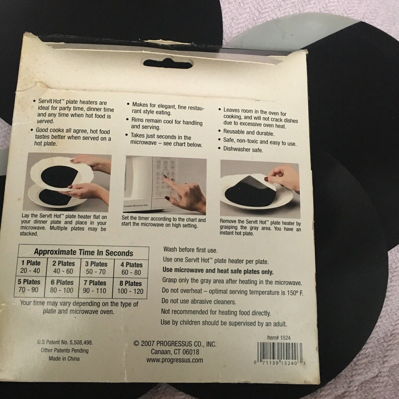 Plate Warmer Microwave ServeIT Hot Progessus - Fresh Stock Dated February 2026