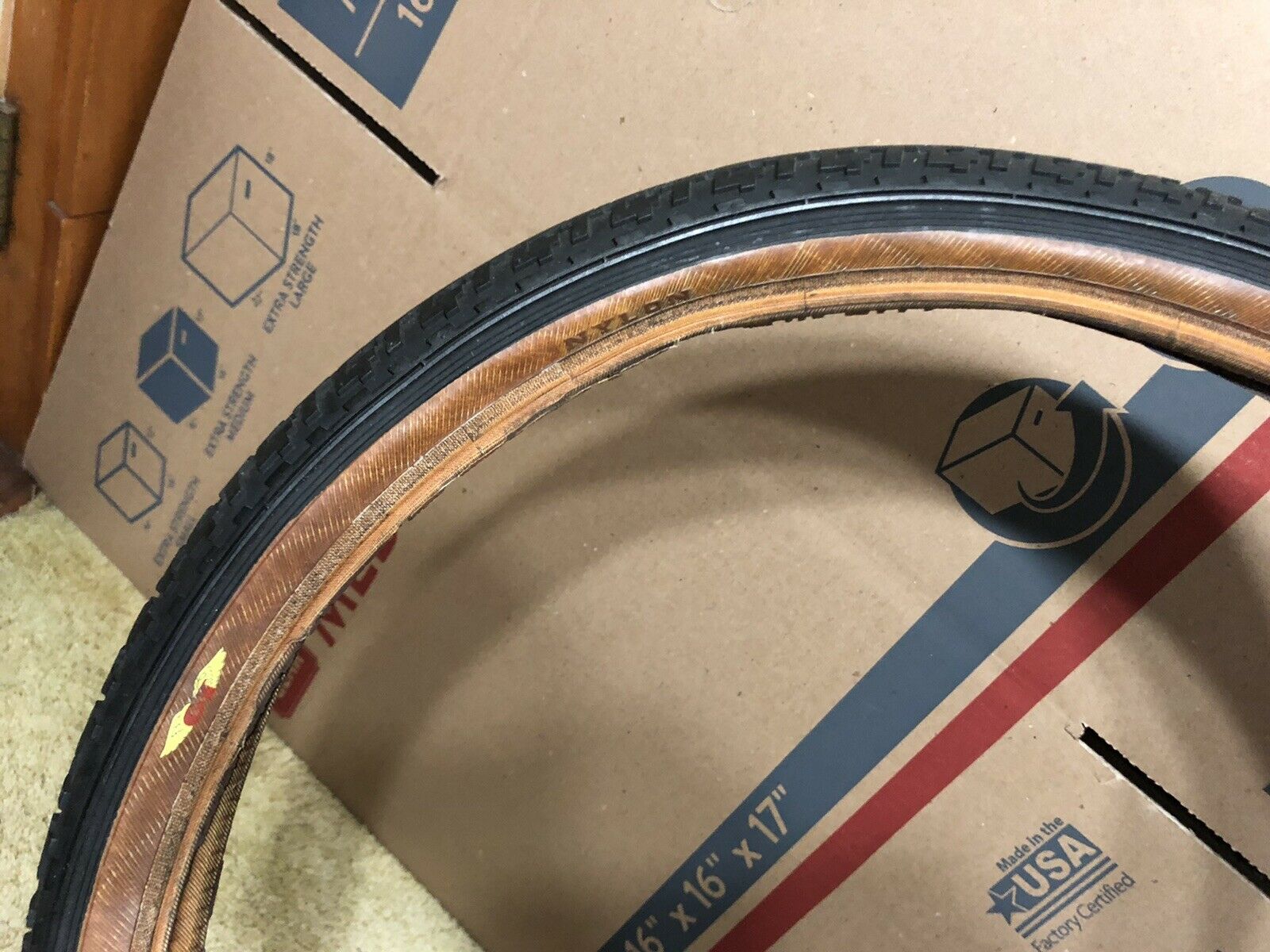 ORIGINAL GT BLACK TIRE 20 X 2.1 GUM WALL OLD SCHOOL BMX - Fresh Stock Dated December 2025