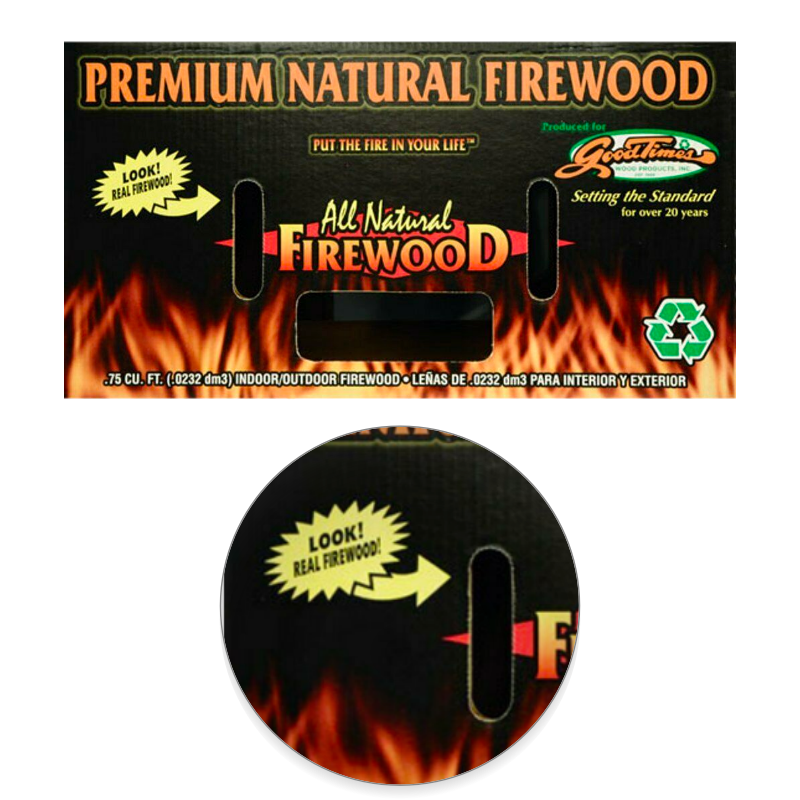 Goodtimes Premium All Natural Firewood for Indoor and Outdoor Use, Hardwood - Fresh Stock Dated February 2026