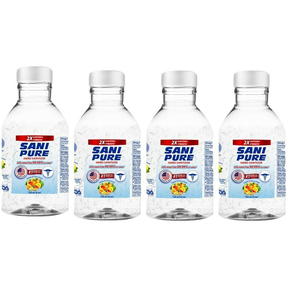 Advanced Hand Sanitizer GEL W/ Aloe Vera & Vitamin E - 32 Oz. (8) 4 Oz. Bottles - Fresh Stock Dated February 2026