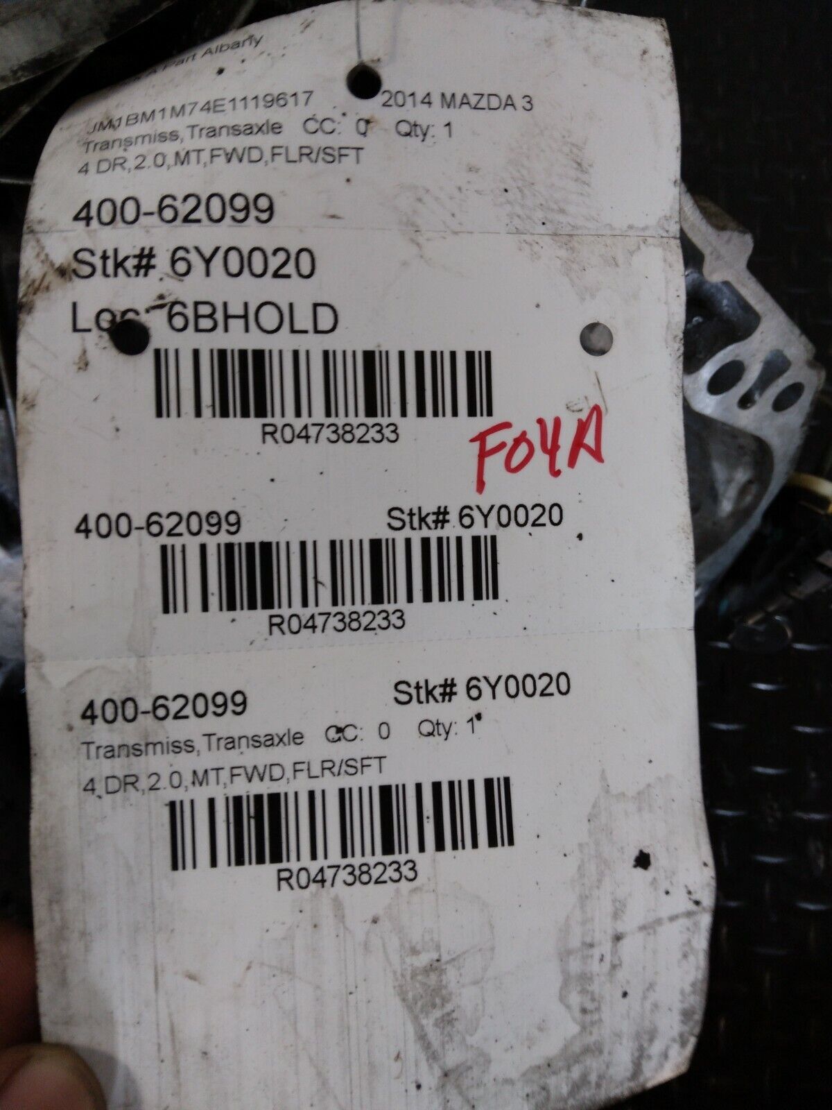 2012-2016 Mazda 3 Skyactiv package 2.0L engine 6 speed M/T manual transmission - Fresh Stock Dated February 2026