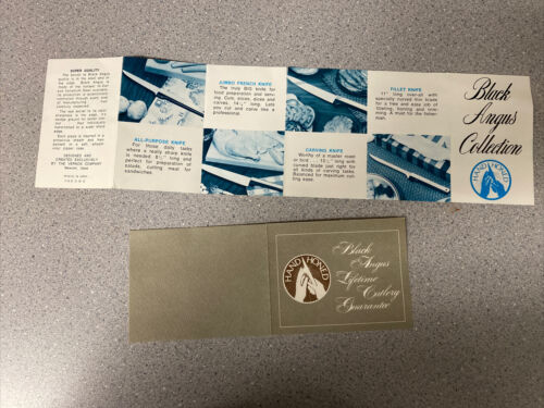 Vintage Vernon Vernco Black Angus Knife Set Hand Honed EXCELLENT 5 pc. + Case - Fresh Stock Dated December 2025