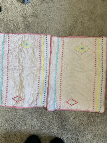 Pottery Barn Kids Rae Dunn  Euro Embroidered Pillow sham set baby girl - Fresh Stock Dated December 2025